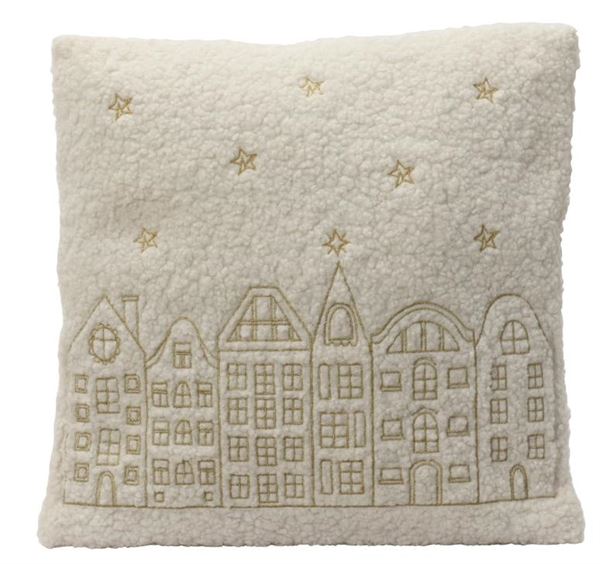 CUSCINO IN PELLICCIA DI POLIESTERE C/CASE 45X45XH.8CM