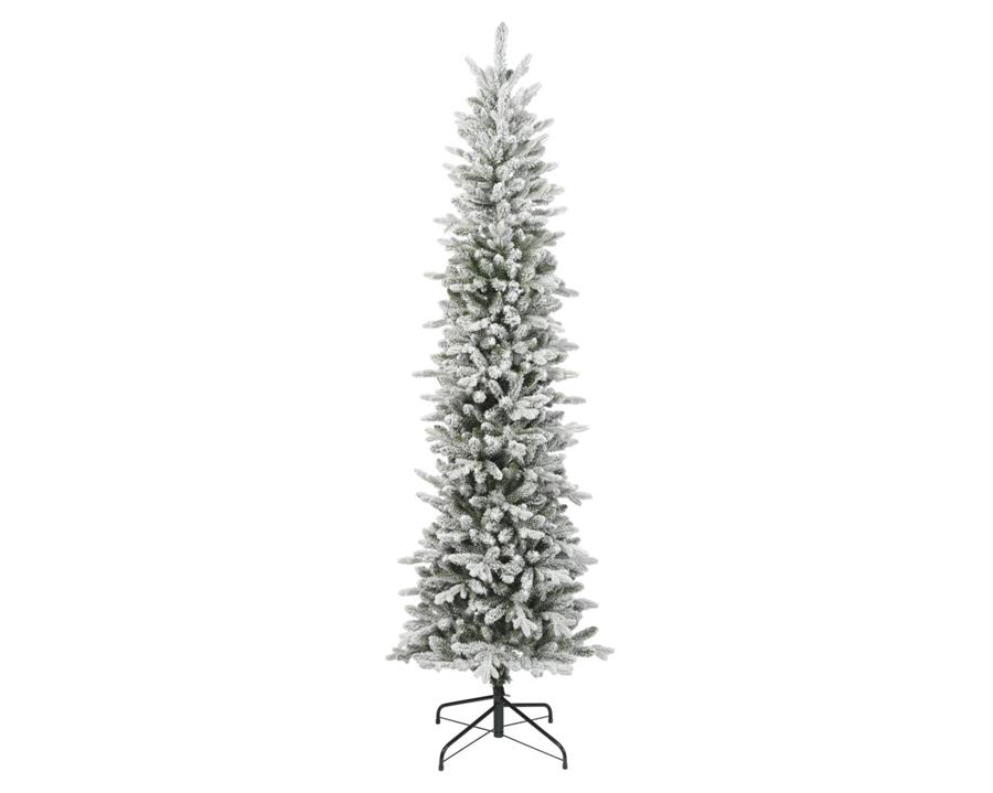 ALBERO NATALE PE/PVC SLIM FIR INNEVATO Ø68XH.210CM