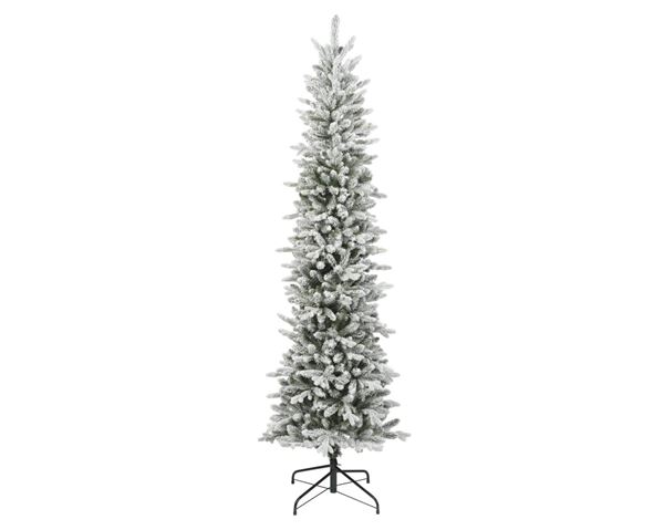 ALBERO NATALE PE/PVC SLIM FIR INNEVATO Ø68XH.210CM