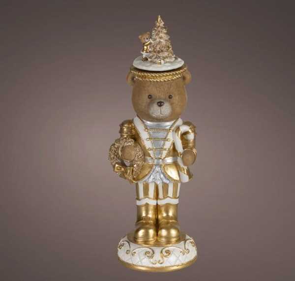 CARILLON ORSO IN POLIRESINA 12.5X13.5X H.37CM