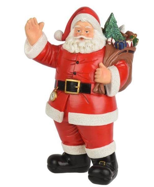 BABBO NATALE IN POLIRESINA 13.5X21X H.31CM