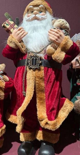 BABBO NATALE IN PVC ROSSO/REGALI 30X20X H.60CM