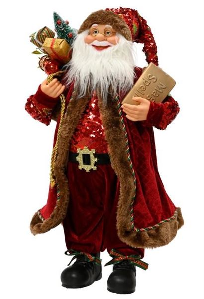 BABBO NATALE IN PVC ROSSO 19 X 8X H.30CM