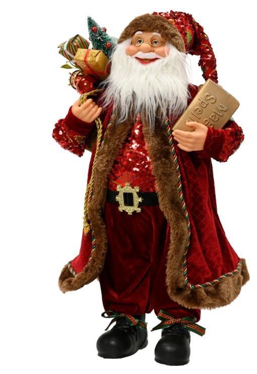 BABBO NATALE IN PVC ROSSO 35 X16 X H.60CM