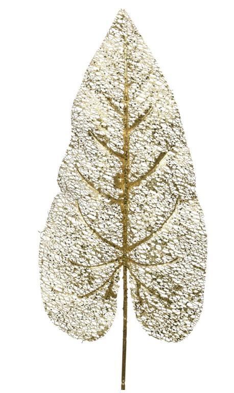 FOGLIA IN POLIESTERE ORO 18X3XH.70CM