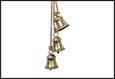 DECORO CAMPANELLI ORO 14,5X7X54CM METAL/NICKEL