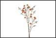 RAMO HEDERA BERRY  C/FIORI ARANCIONI 32X5X105CM PVC/TESSUTO