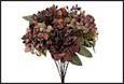 MAZZO FIORI DAHLIA HYDRANGEA ROSA SCURO 15X15X48CM PVC/TESSU
