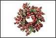 CORONA ROSA CANINA ROSSA 21X21X7CM PVC
