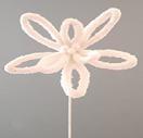 PICK FIORE BIANCO FERRO/TESSUTO H.CM.76