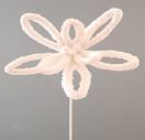 PICK FIORE BIANCO FERRO/TESSUTO H.CM.76
