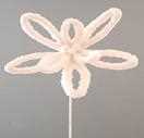 PICK FIORE BIANCO FERRO/TESSUTO H.CM.76