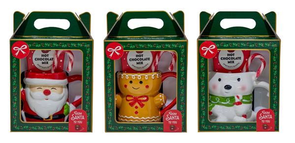 GIFTBOX MUG CON CIOCCOLATA/CANDY SANTA & FRIENDS