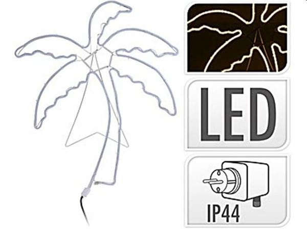 PALMA BIANCA A LUCE LED 65X84CM