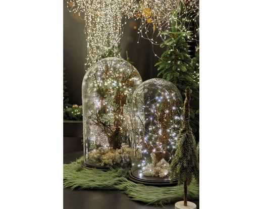 MICROLED A BATTERIA 20LED L.FREDDA FILO SILVER 1MT TIMER 6H