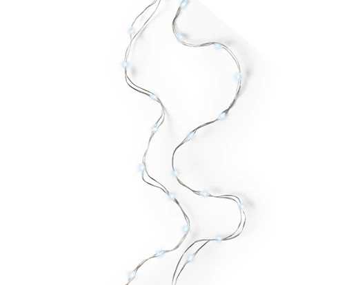 MICROLED A BATTERIA 20LED L.FREDDA FILO SILVER 1MT TIMER 6H