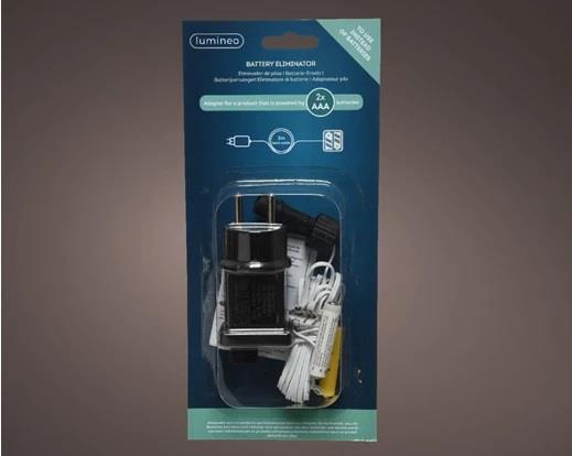 ELIMINATORE DI BATTERIE 1P 2XAAA INDOOR 1,8W C/CAVO 3MT