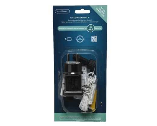 ELIMINATORE DI BATTERIE 1P 2XAAA USO INTERNO 3V C/CAVO 3MT-en