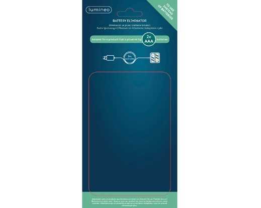 ELIMINATORE DI BATTERIE 1P 2XAAA USO INTERNO 3V C/CAVO 3MT-en