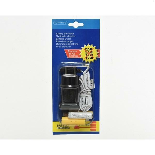 ELIMINATORE DI BATTERIE 1P 4XAA INDOOR 3,6W C/CAVO 3 MT