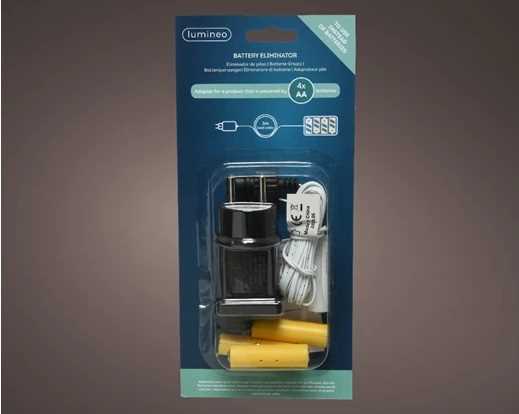 ELIMINATORE DI BATTERIE 1P 4XAA INDOOR 3,6W C/CAVO 3 MT