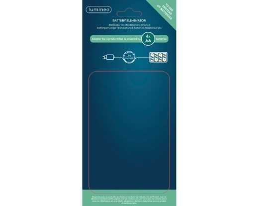 ELIMINATORE DI BATTERIE 1P 4XAA USO INTERNO 6V C/CAVO 3MT-en