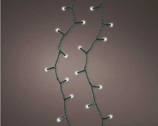 CATENA LUCE FREDDA 100LED MT.5 FILO VERDE CON EFFETTI IP44