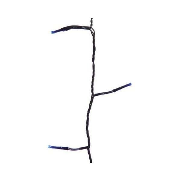 CATENA LUCE BLU 240LED MT.18 FILO NERO IP44 TIMER