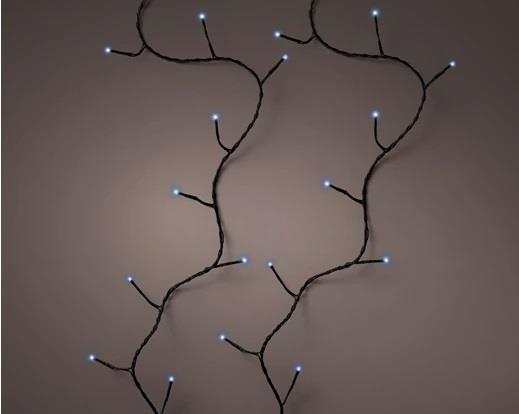 CATENA LUCE BLU 240LED MT.18 FILO NERO IP44 TIMER