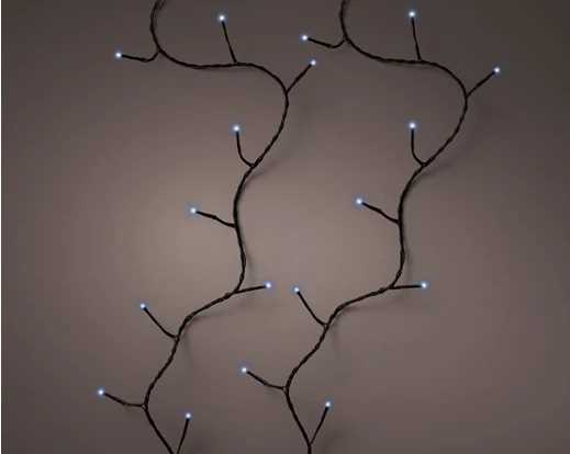 CATENA LUCE BLU 240LED MT.18 FILO NERO IP44 TIMER
