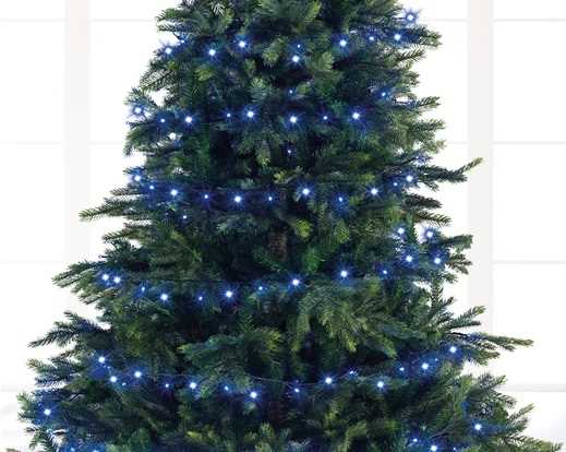 CATENA LUCE BLU 240LED MT.18 FILO NERO IP44 TIMER