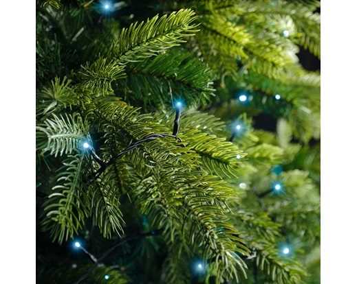 CATENA LUCE BLU 240LED MT.18 FILO NERO IP44 TIMER