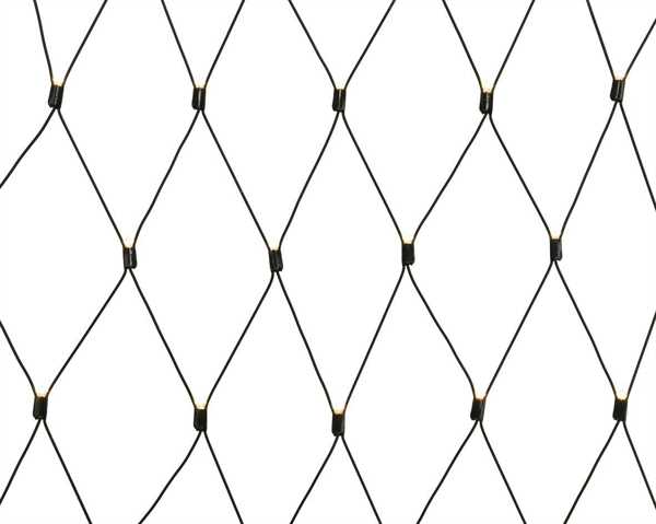 RETE LUMINOSA 144LED L.CALDA CONNECT MT1,6x1,6  F.NERO IP44