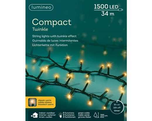 CATENA LUCE CLASSICA 1500LED COMPACT 34M FILOVERDE IP44 8F+T
